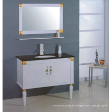 Cabinet de salle de bains en bois blanc (B-306)